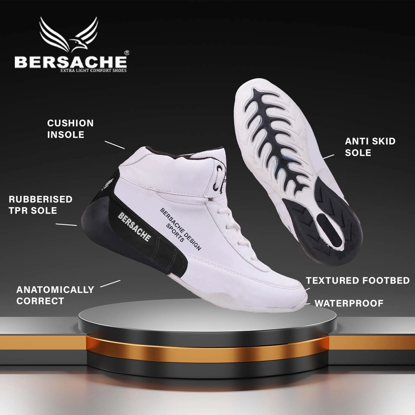 Size Slippers Bersache Casual Sneaker Shoes For Men  -  9016