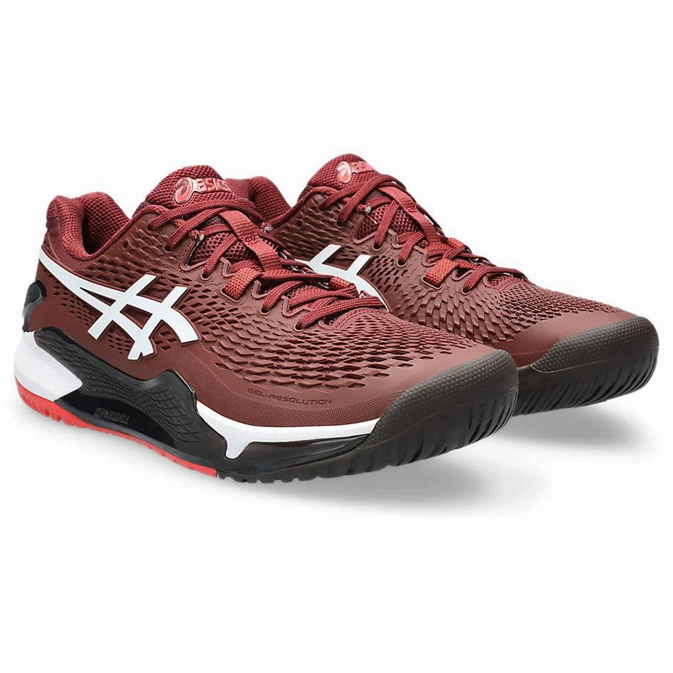 Asics Running Shoes Ortholite ASICS GEL-RESOLUTION 9 (ANTIQUE RED/WHITE)