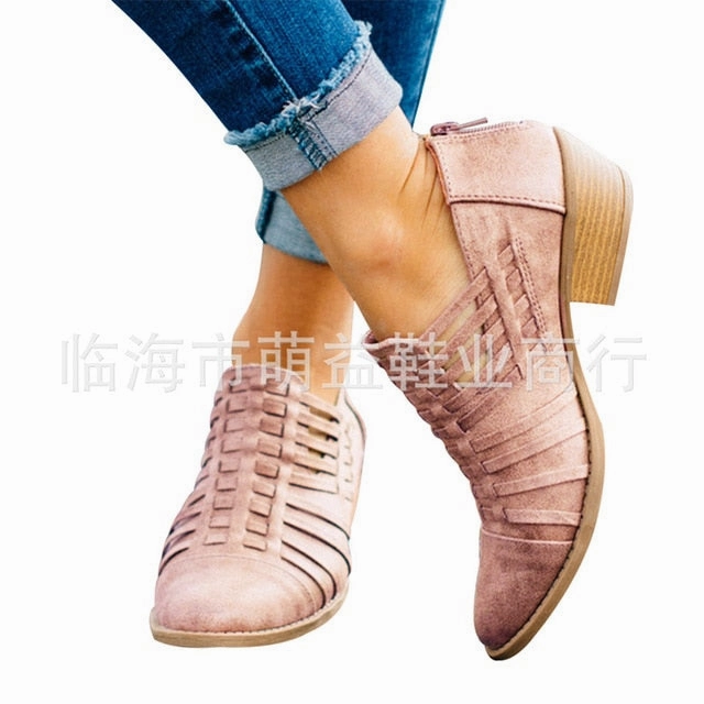 Images Of Penny Loafers Women leather shoes Plus size 41/42/43 Zip Fashion Heels