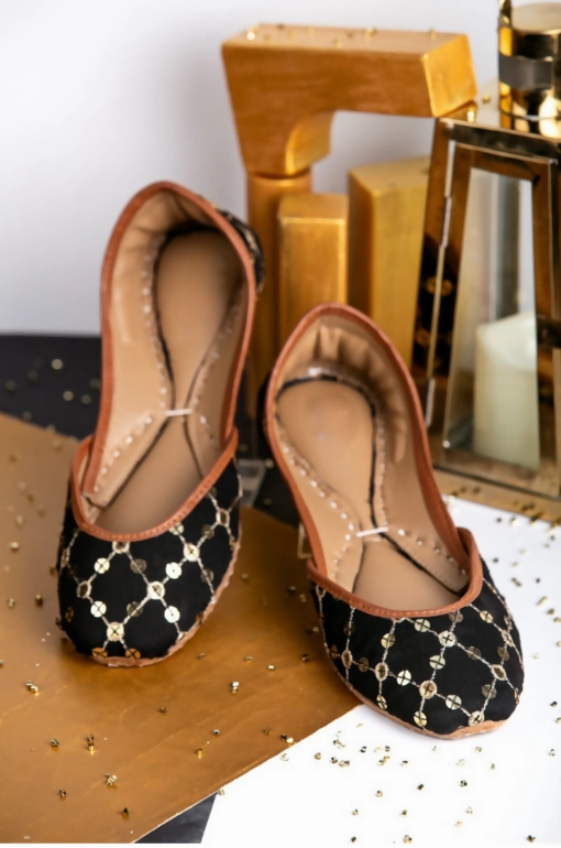 New Black Designer Khusa For Girls Slides Shoes For Ladies