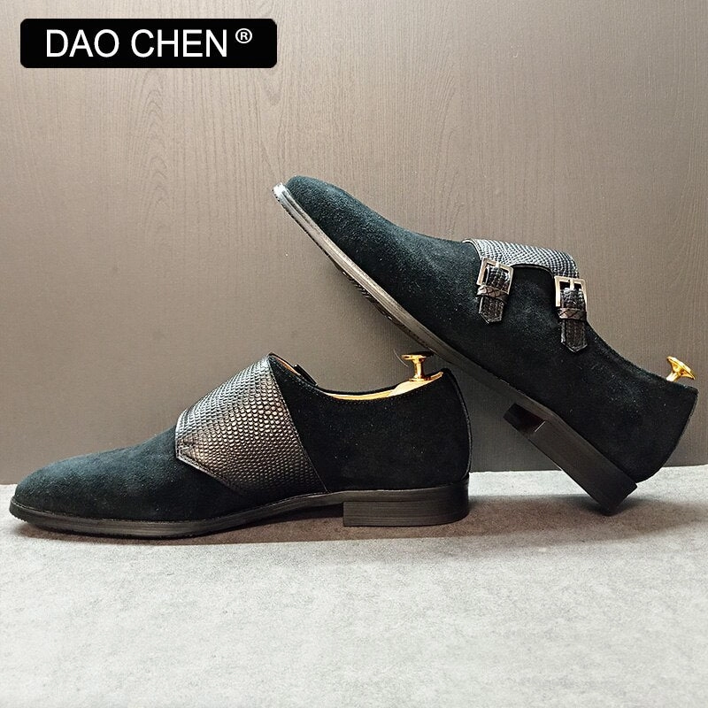 LUXURY BRAND MEN LOAFERS SHOES DOUBLE MONK SHOES LEATHER FASHION CASUAL MEN DRESS SHOES BLACK BROWN OFFICE WEDDING SHOES FOR MEN Easy Spirit Devitt Loafers