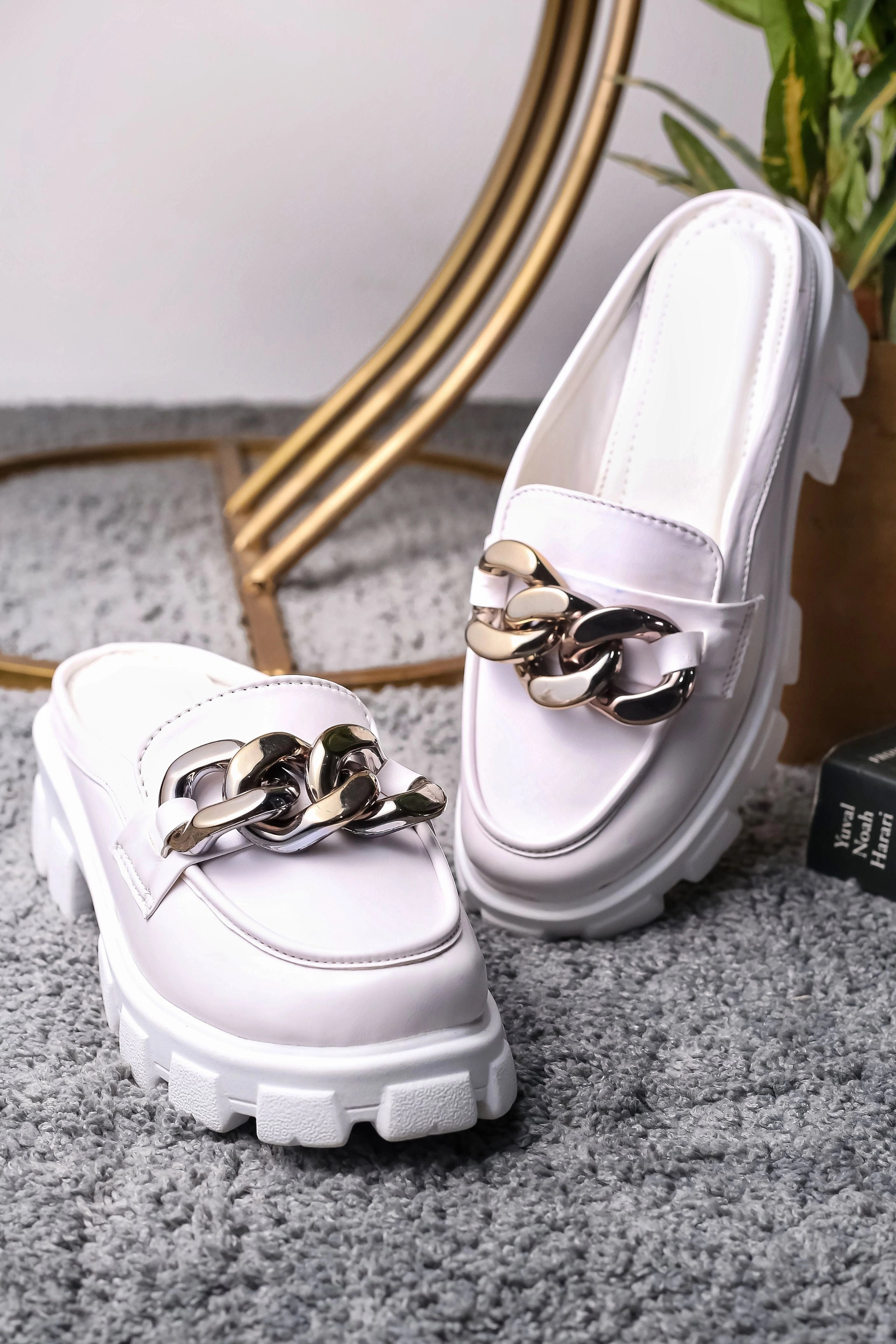 Gucci Loafers Horsebit Brauch White Embellished Slip-on Loafer Shoe