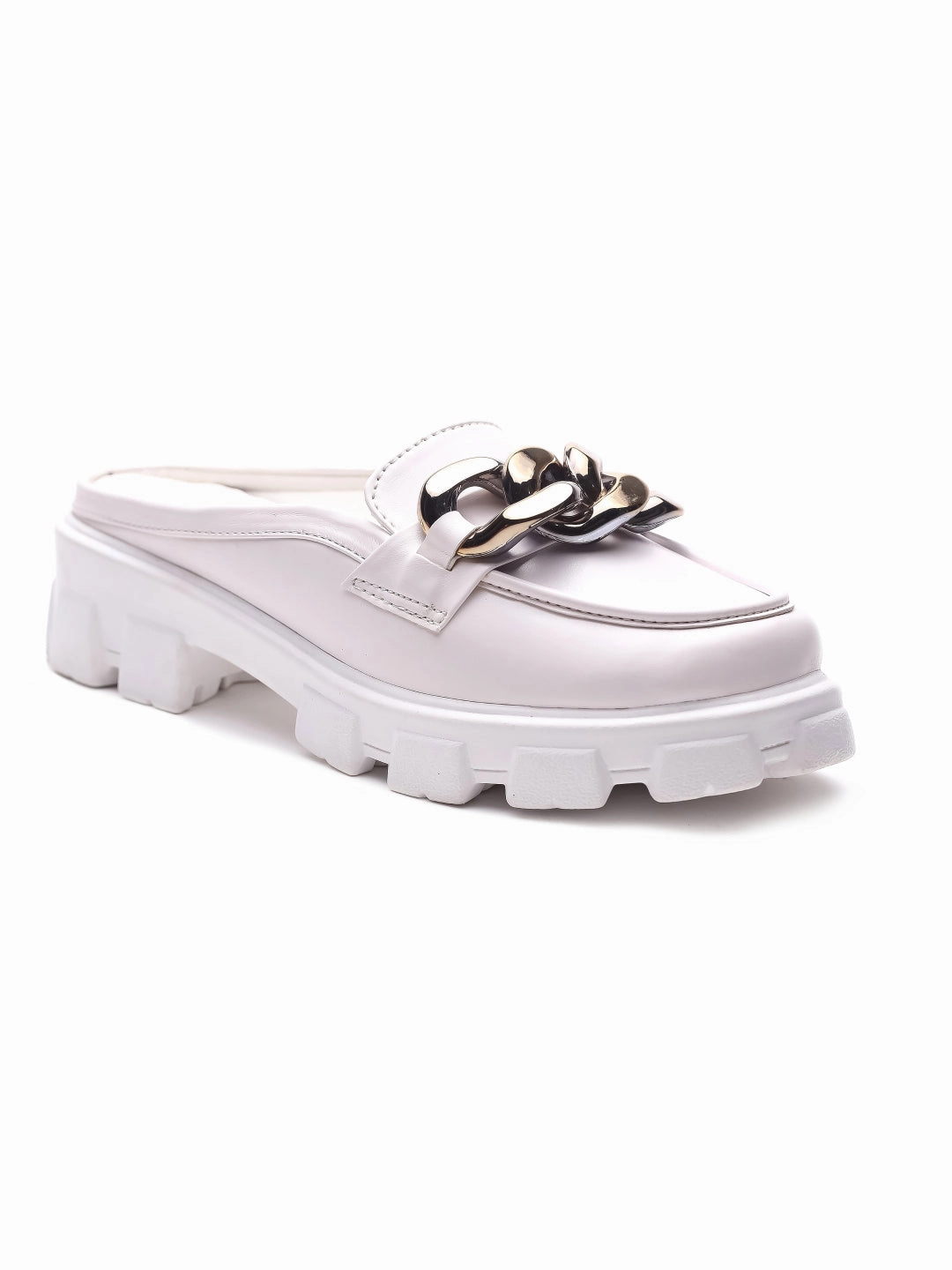 Python Skin Loafers Brauch White Embellished Slip-on Loafer Shoe