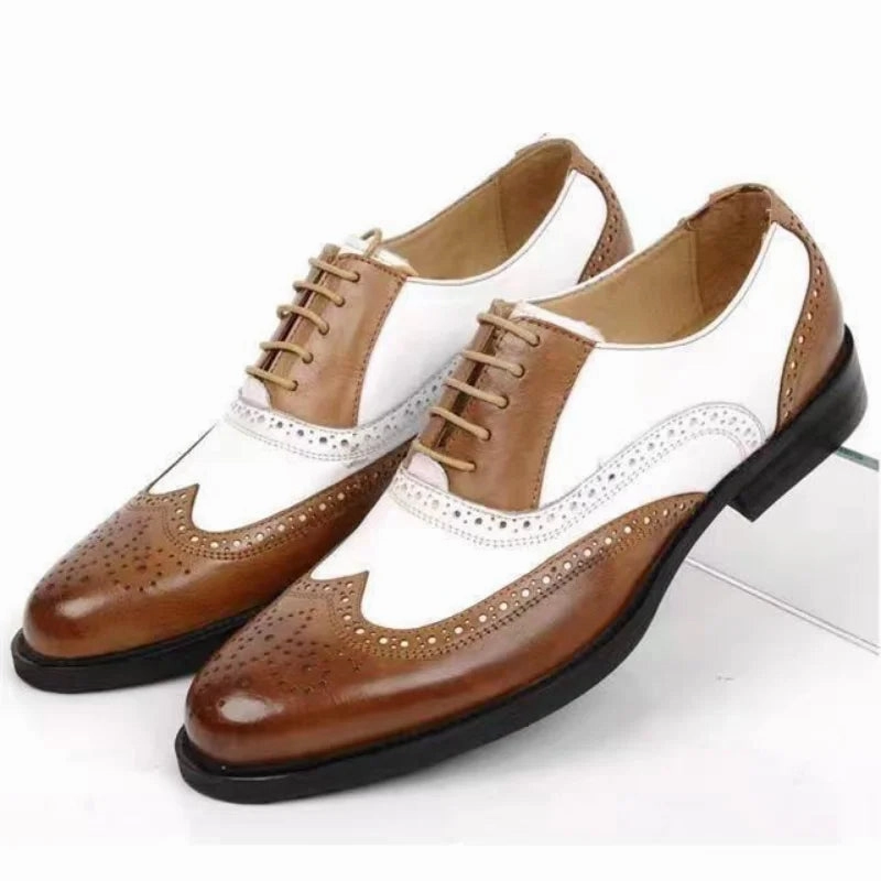 Retro Colored Men Block Carved Casual Shoes Male Business Dress Best Tennis Shoes For Casual Wear
