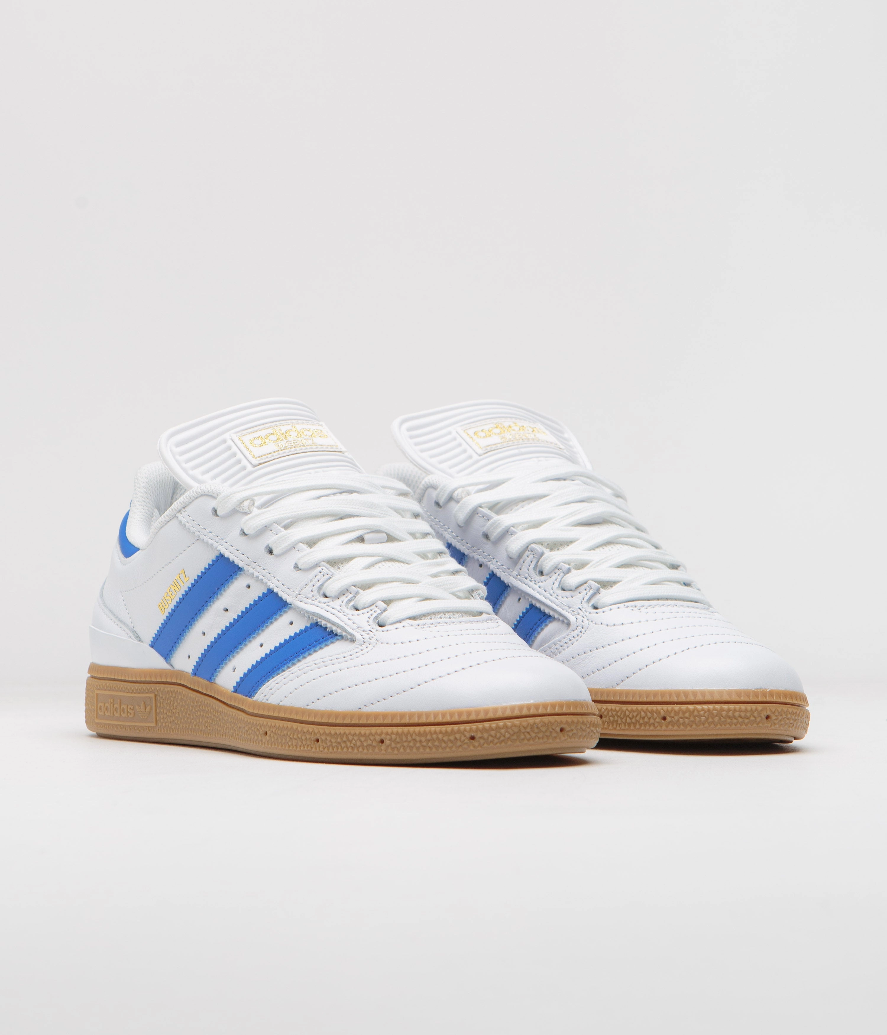 Adidas Busenitz Shoes - FTWR White / Bluebird / Gold Metallic Adidas Jeans Shoes