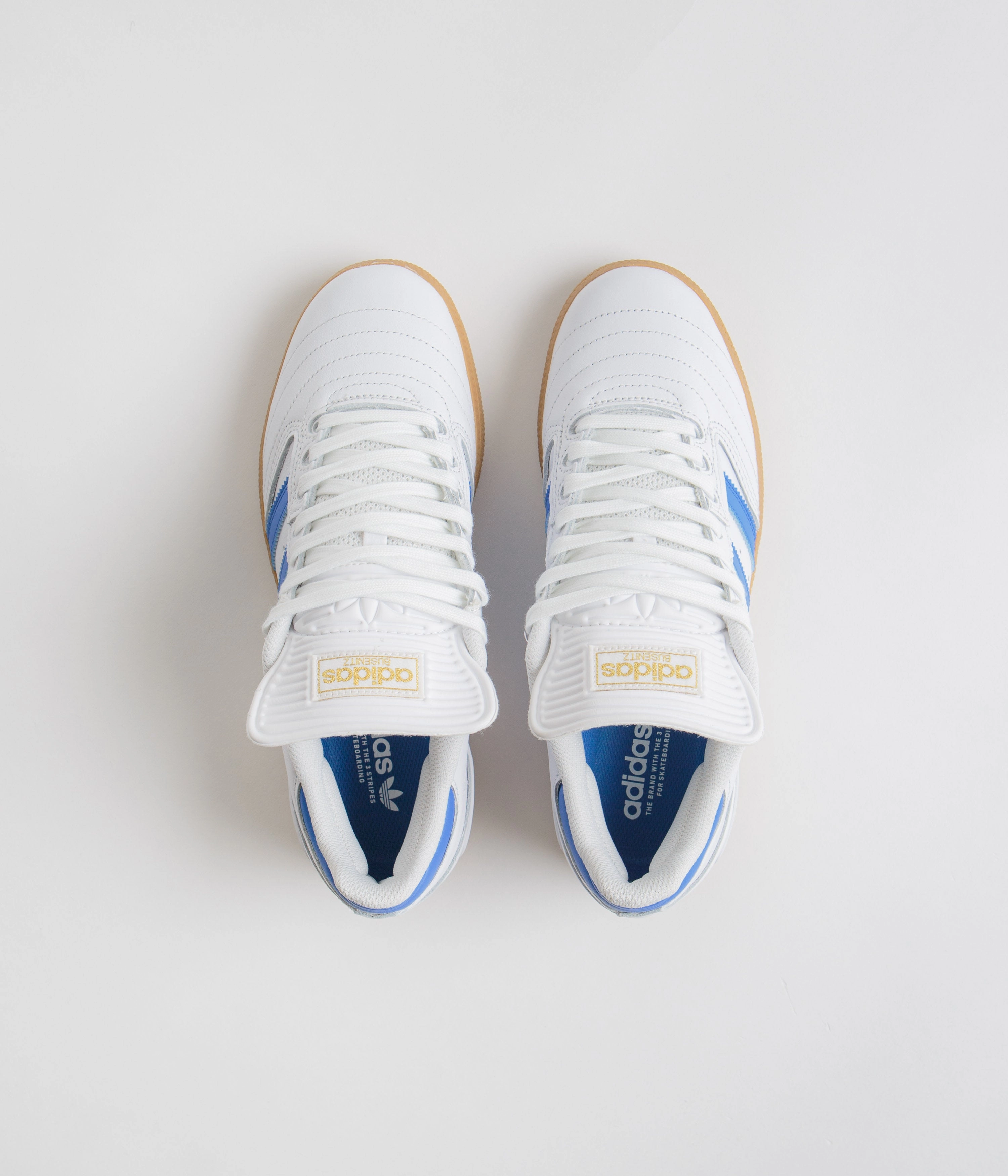 Adidas Busenitz Shoes - FTWR White / Bluebird / Gold Metallic Adidas Foam Shoes