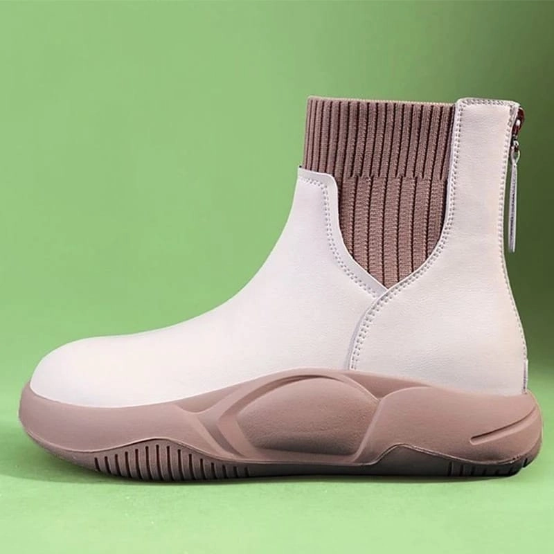 Comemore Platform Flats Sports Chelsea Boots B43210 Trail Running Shoes With Ankle Support