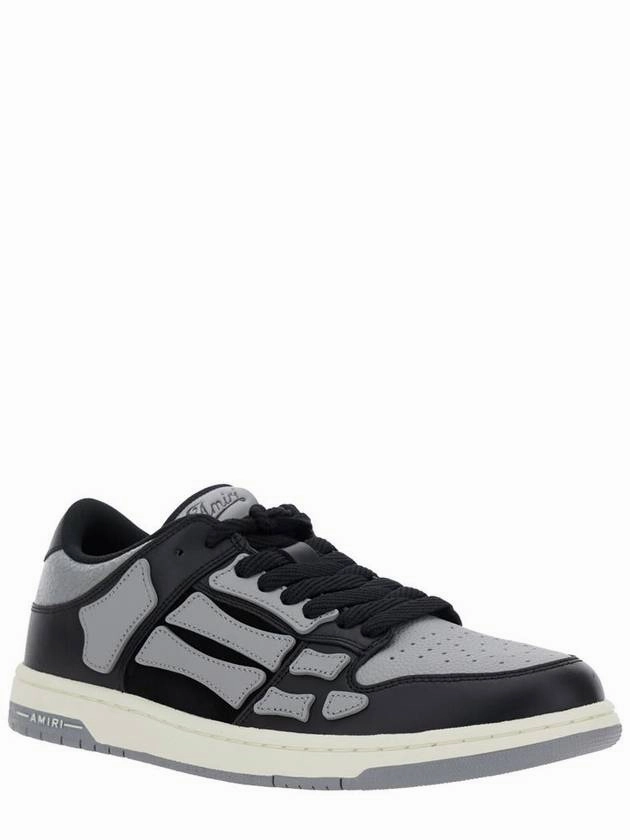 University Of Michigan Sneakers 'Skel Top Low' Black Sneakers With Skeleton Patch In Leather Man