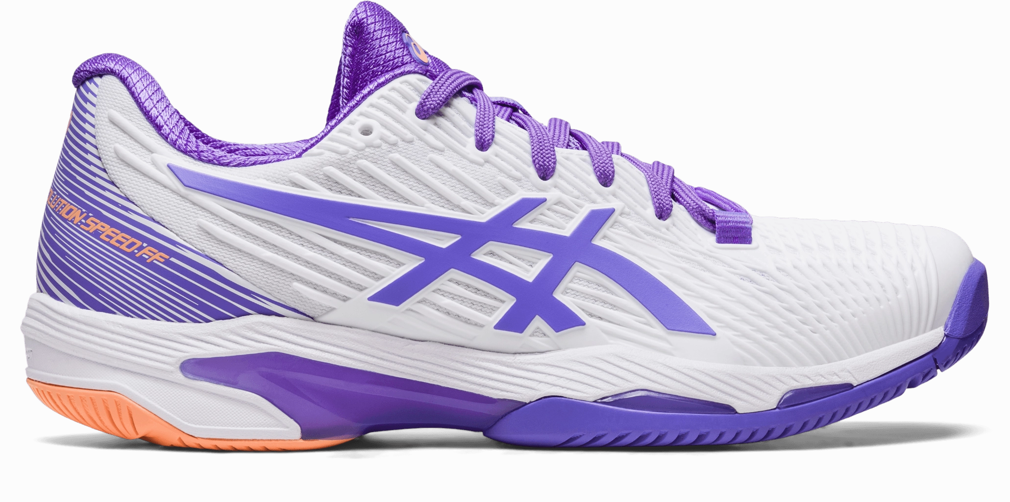 Asic Exeos Wrestling Shoes ASICS WOMEN'S GEL SOLUTION SPEED FF 2 (WHITE / AMETHYST)