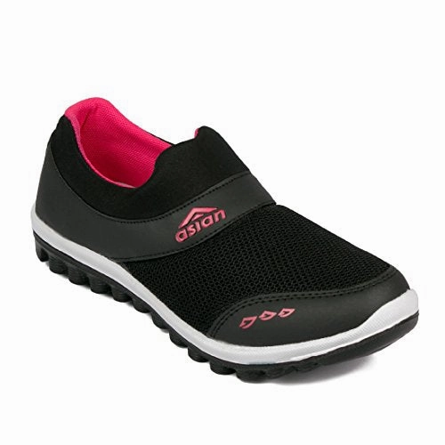 ASIAN Women's Riya-04 Black Pink Running Shoes,Sports Shoes,Walking Shoes UK-6 Carbon Plate Running Shoes