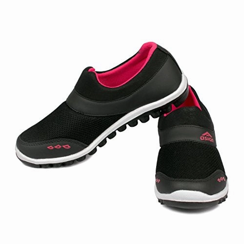 ASIAN Women's Riya-04 Black Pink Running Shoes,Sports Shoes,Walking Shoes UK-6 On Cloud 2 Running Shoes