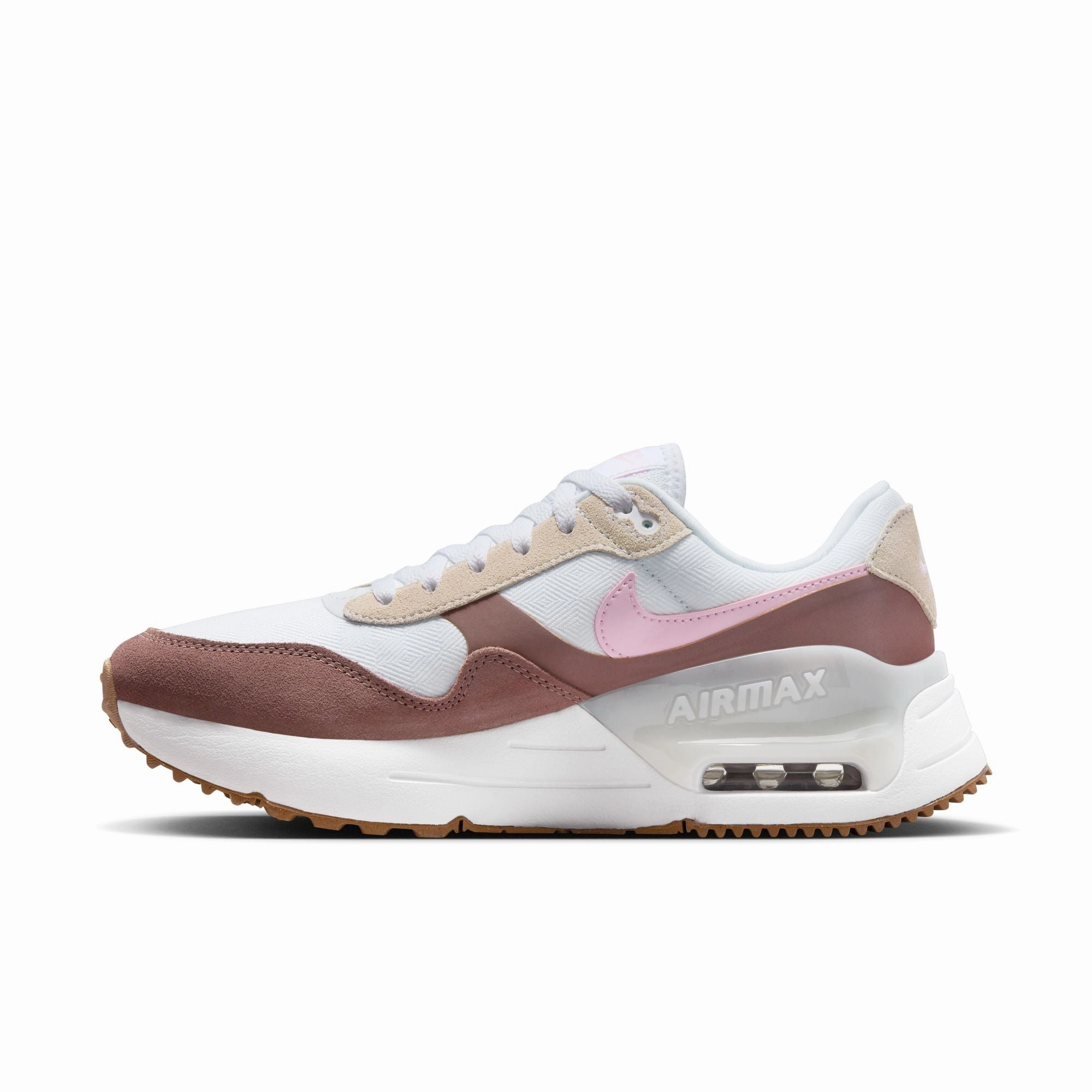 Nike Air Max SYSTM - White/Pink Foam-Smokey Mauve Tennis Shoes Sale Asics