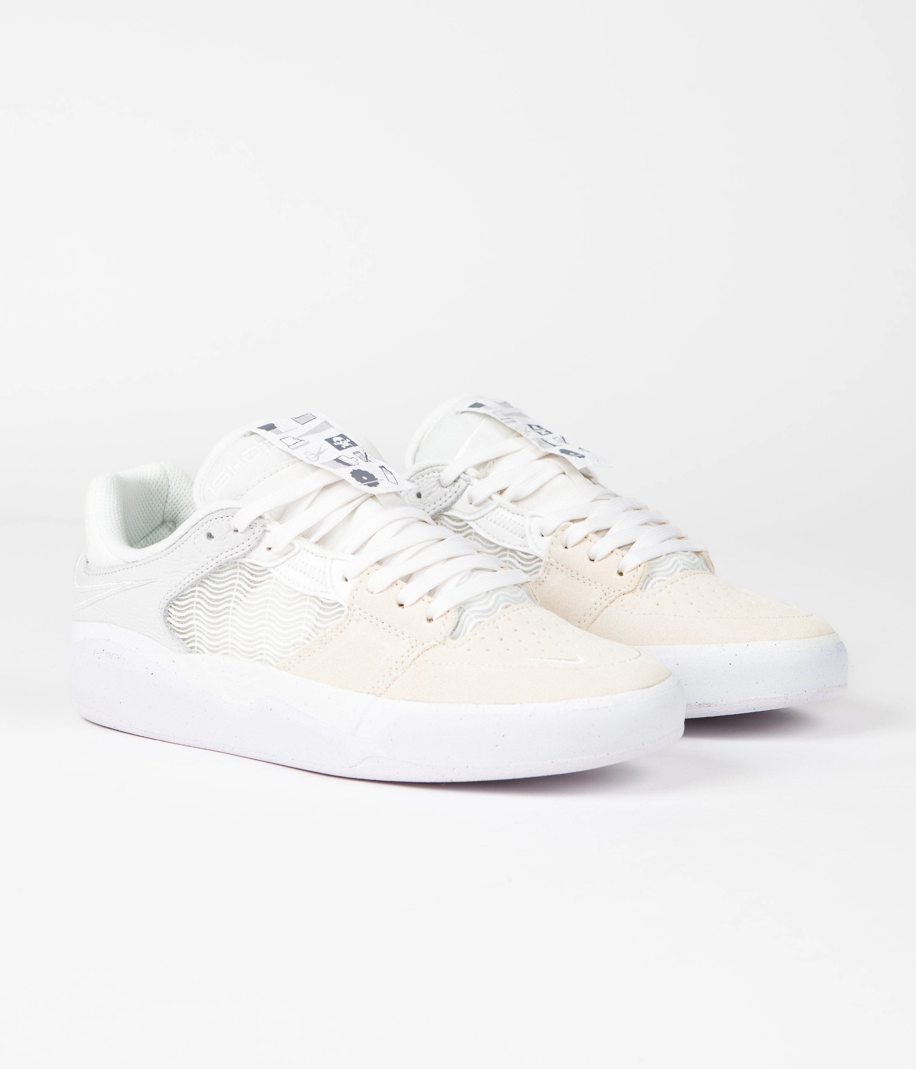 Nike SB Ishod Premium Shoes - Summit White / Summit White - Summit White All Asics Running Shoes