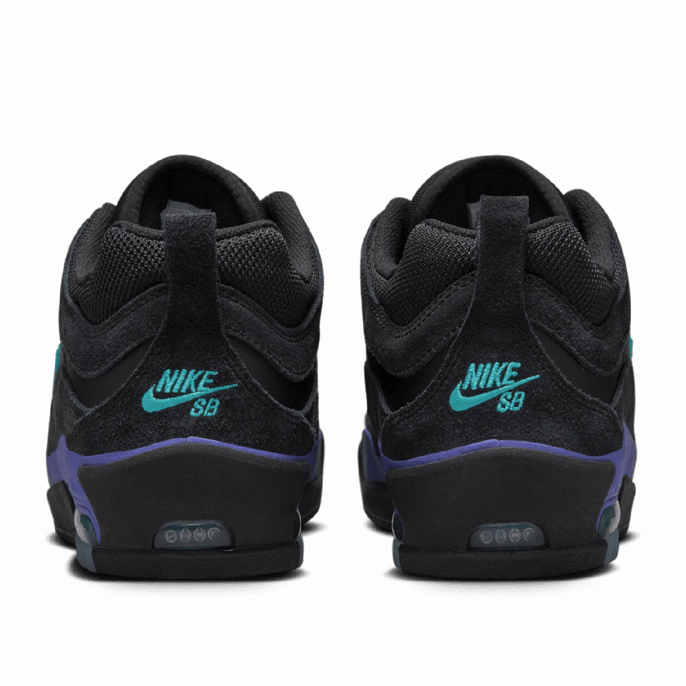 Nike SB Air Max Ishod Shoes - Black / Black - Persian Violet - Dusty Cactus Road Running Shoes Asics