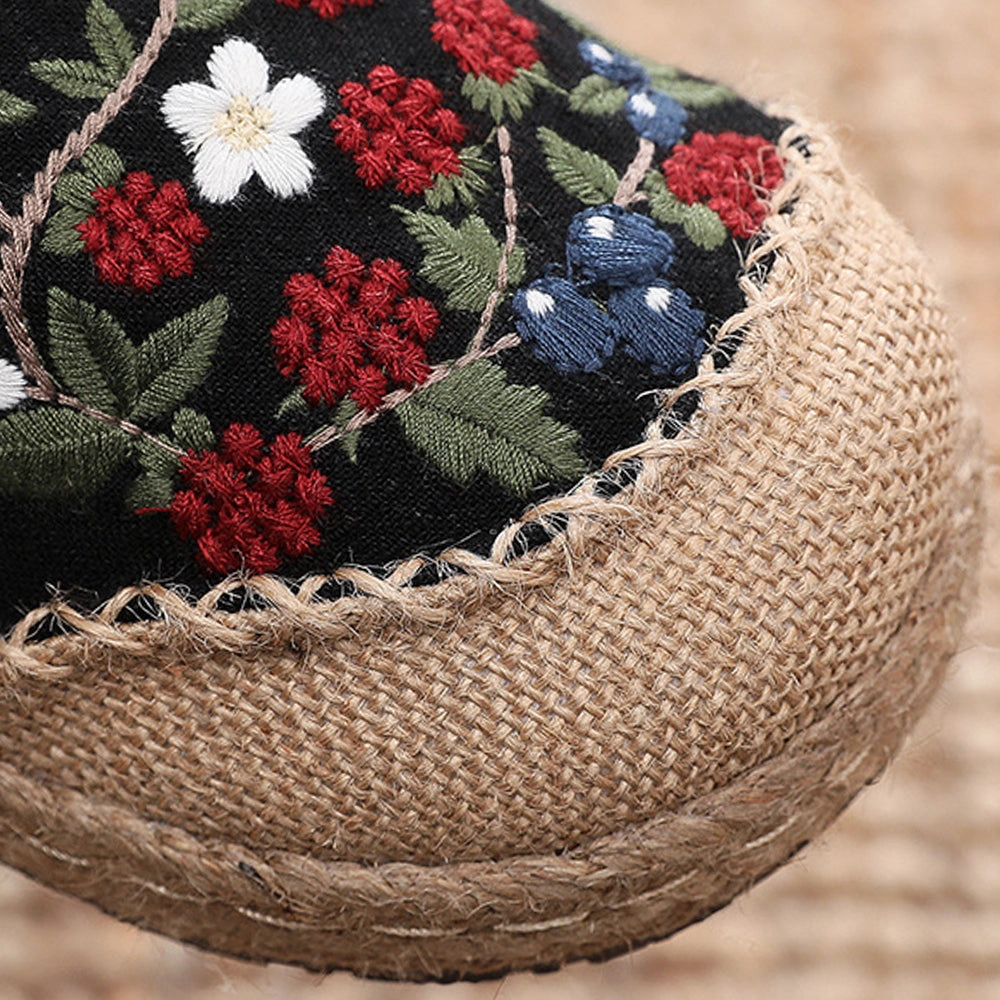 Ethnic Style Embroidered Cotton Linen Shoes Casual Latest Shoes