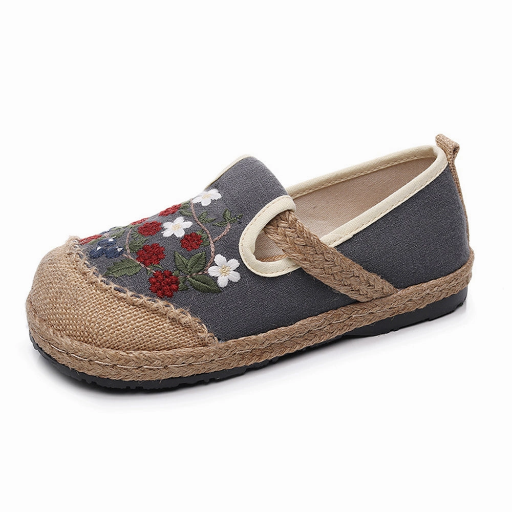 Expended Seveno Casual Shoes Ethnic Style Embroidered Cotton Linen Shoes