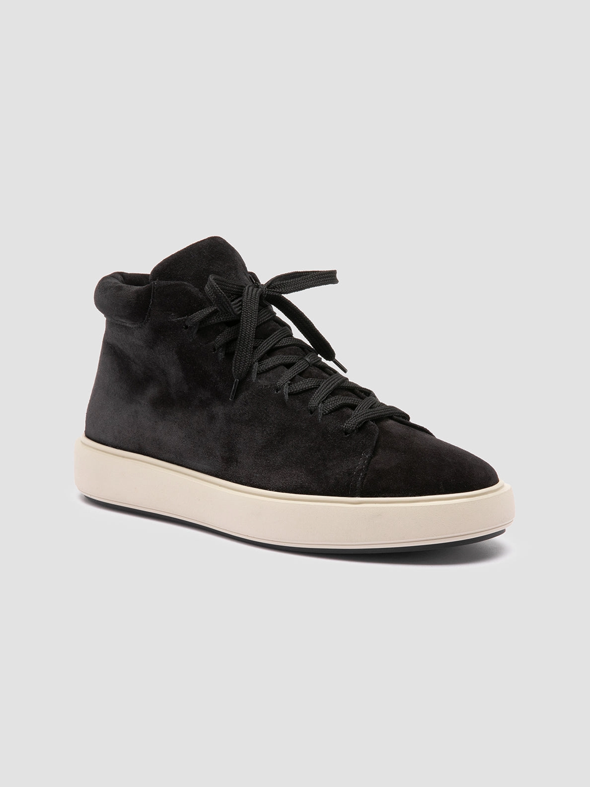 Slip On Wedge Sneakers REMASTER 002 - Black Suede High Top Sneakers