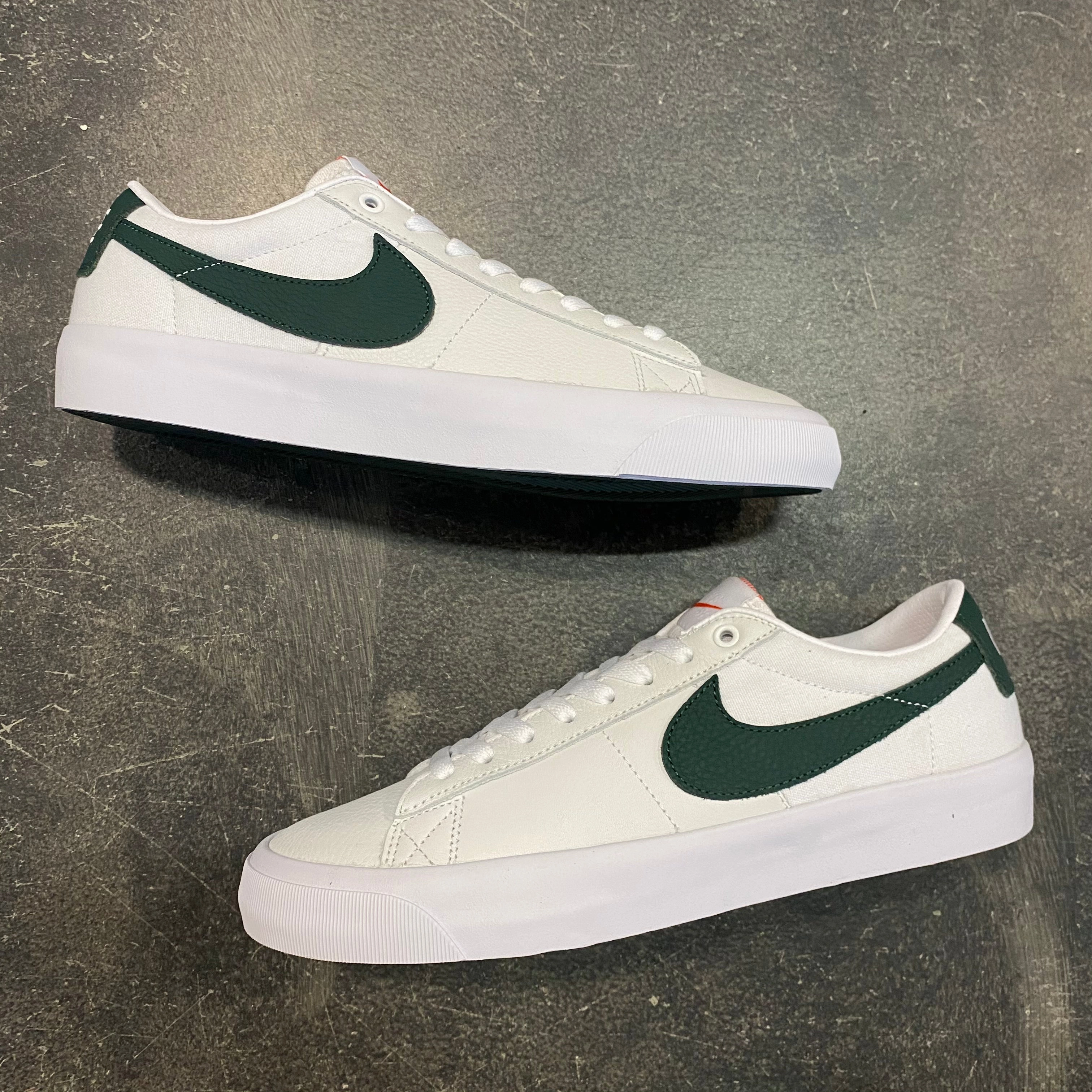 Nike SB Blazer Low GT Orange Label White/Pro Green Asics Shoes Quality