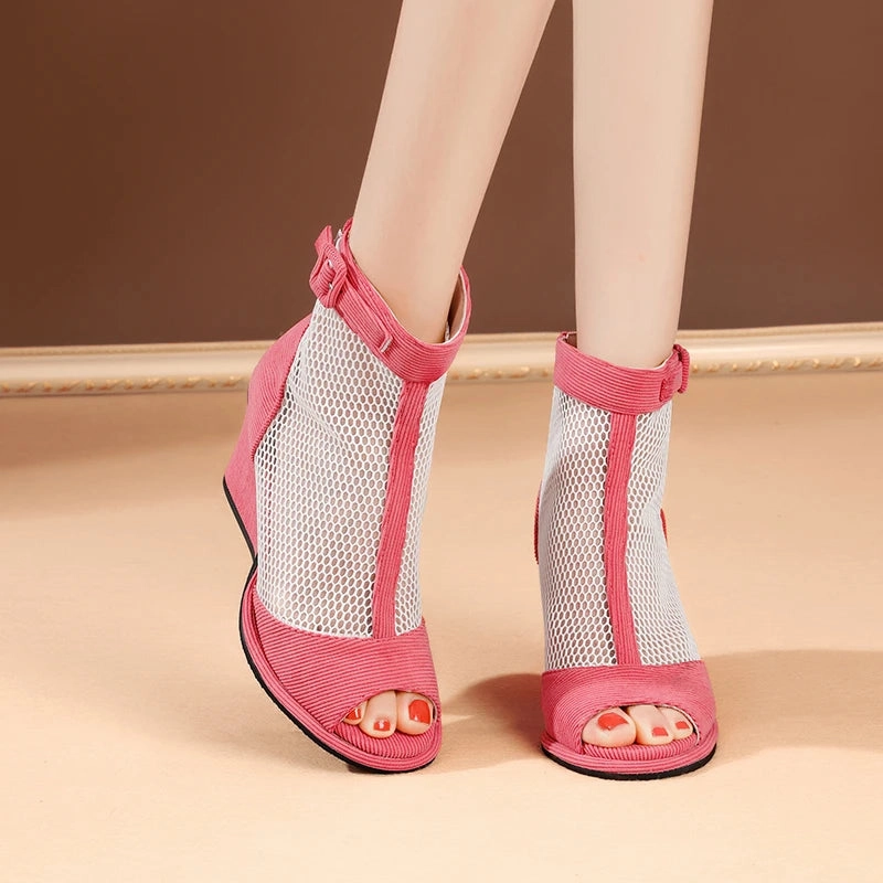 Fashion 7.5cm High Heel Back Zipper Peep Toe Sandals Sandals Bahamas All Inclusive