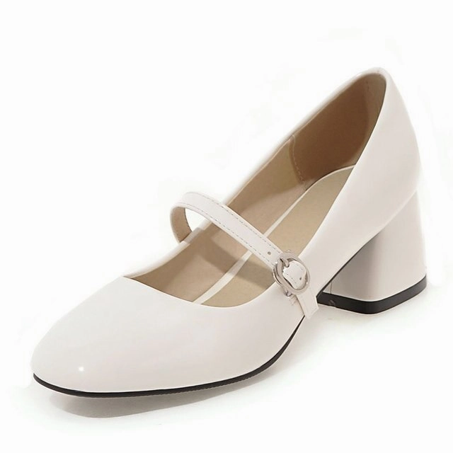 USS Shoes Abby Women's Mid Heel With Buckle Shoes Casual Fashion Breathable Canvas Shoes