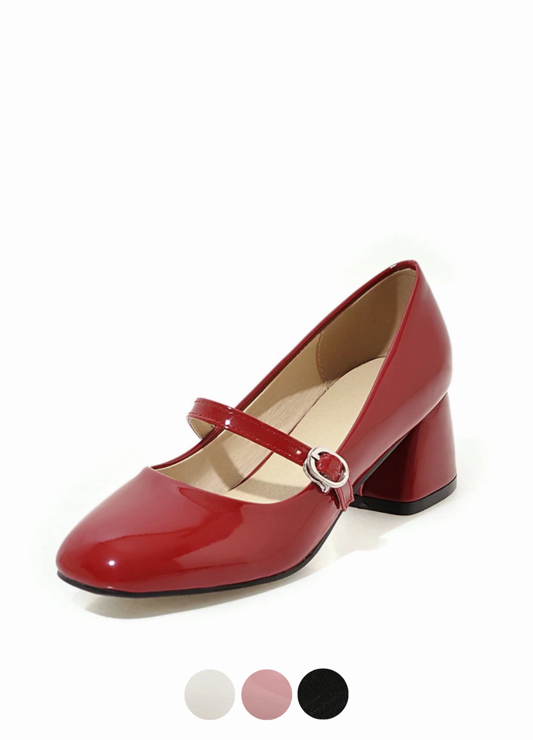 Wide Slip On Shoes Casual USS Shoes Abby Women's Mid Heel With Buckle Shoes