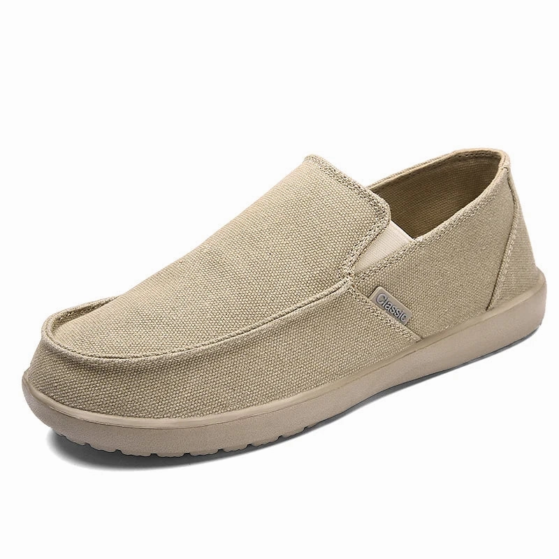 Fashion Men's Canvas Breathable Walking Driving Flats Casual Shoes Soul Slip-on Casual Shoes