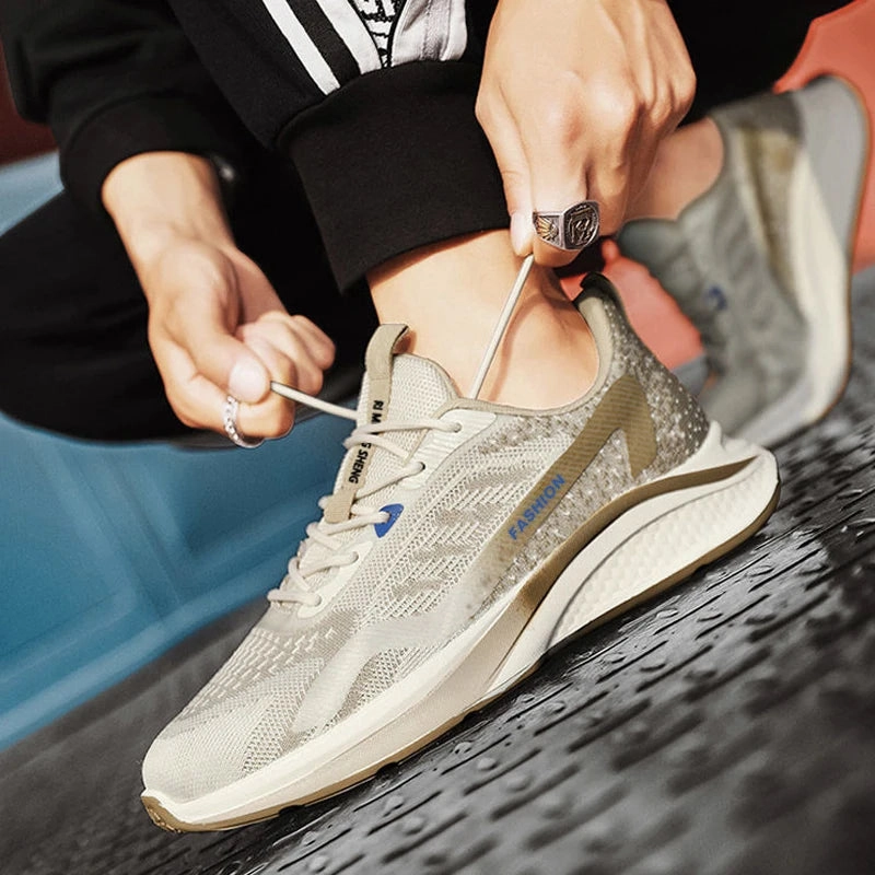 Fashion Men Sneakers Mesh Casual Shoes Lac-up Men Shoes Lightweight Vulcanize Shoes Walking Sneakers Zapatillas Hombre Goat Com Sneakers