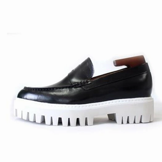 Fashion Platform Creepers Slip On Luxury European White Designer Shoes Men High Quality Loafers Real Leather Genuine Large Size Bread Shoes Loafers