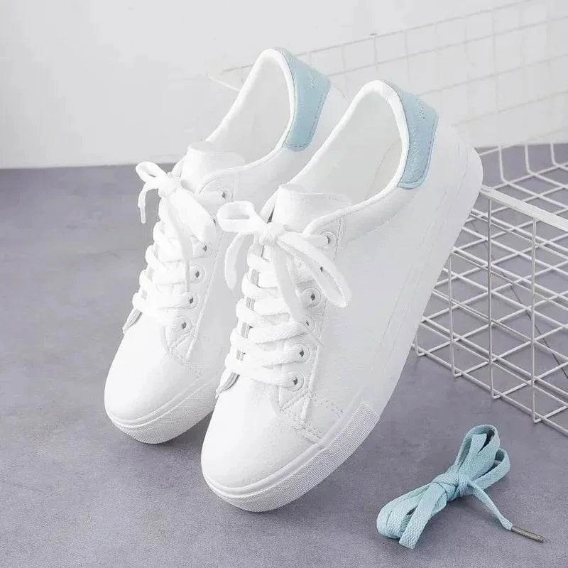 Fashion Shoes Women's Vulcanize 2024 New in Casual Classic Solid Color PU Leather Shoes Woman Casual White Shoes Sneakers Popular Sneakers In The 90s