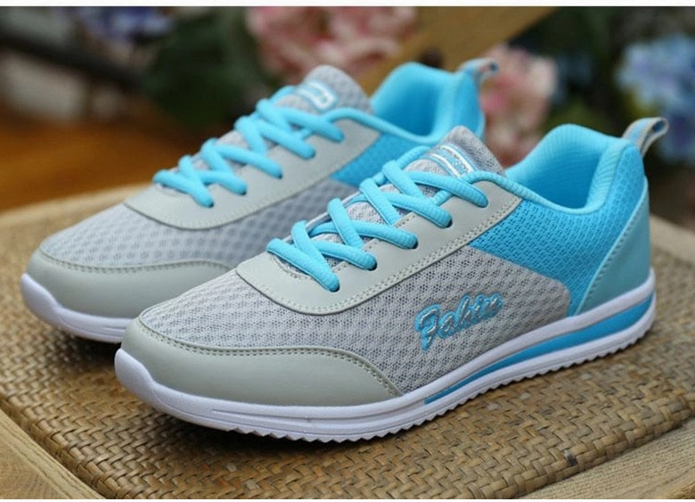 Gym Shoes Woman Spring Summer Sneakers For Basket Femme Breathable Women Casual Shoes Trainers Zapatillas Mujer Lace-up Boots Casual Leather Shoes