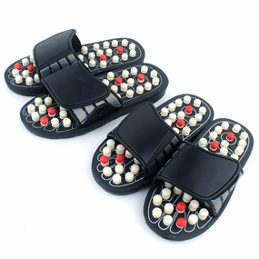 Acupoint Massage Slippers Sandal For Men Feet Chinese Acupressure Therapy Medical Rotating Foot Massager Shoes Unisex Medieval Slippers