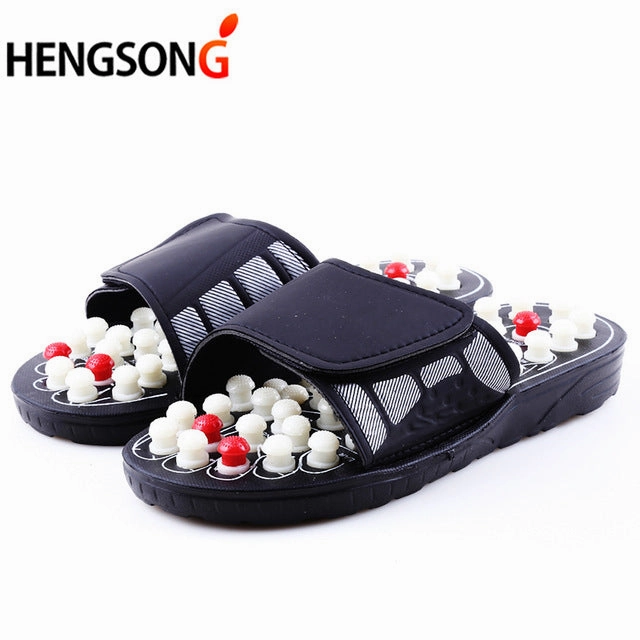Mini Tonka Slippers Acupoint Massage Slippers Sandal For Men Feet Chinese Acupressure Therapy Medical Rotating Foot Massager Shoes Unisex
