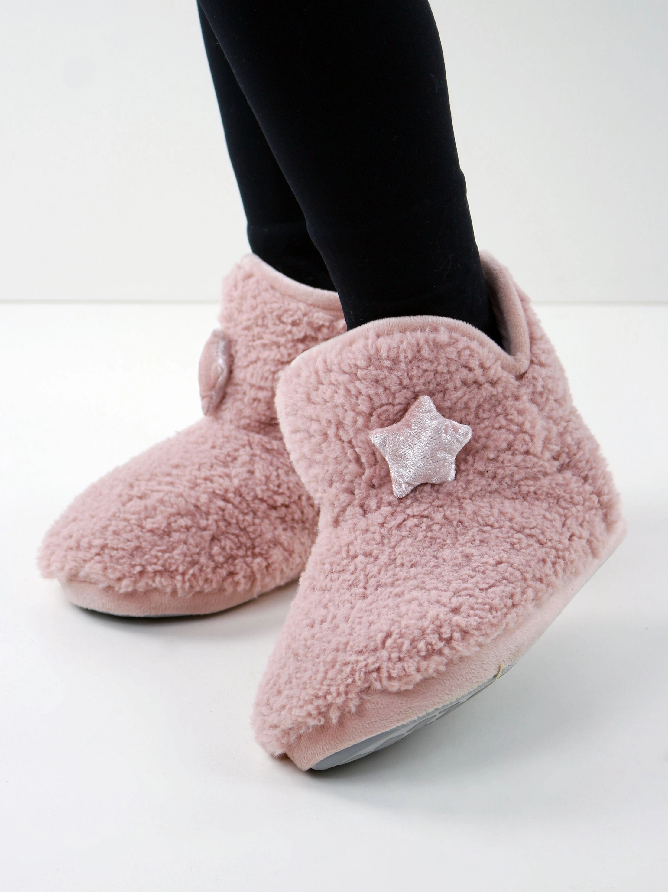 Discontinued Slippers Clearance Sale Women's Faux Fur Closed Toe Boots Slippers,Pink