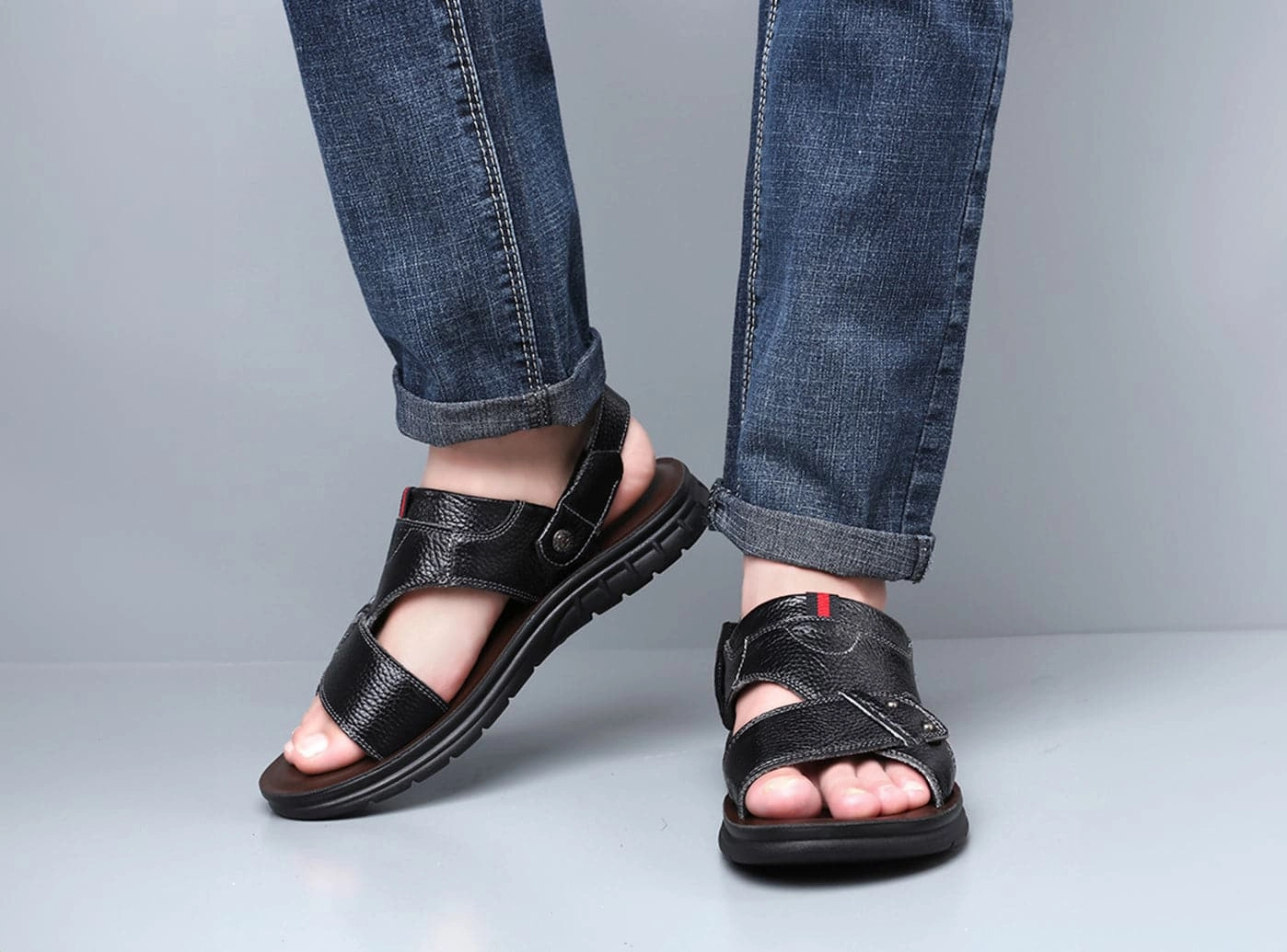 FitVille Men's FlexiFeel Sandals Best Comfortable Sandals