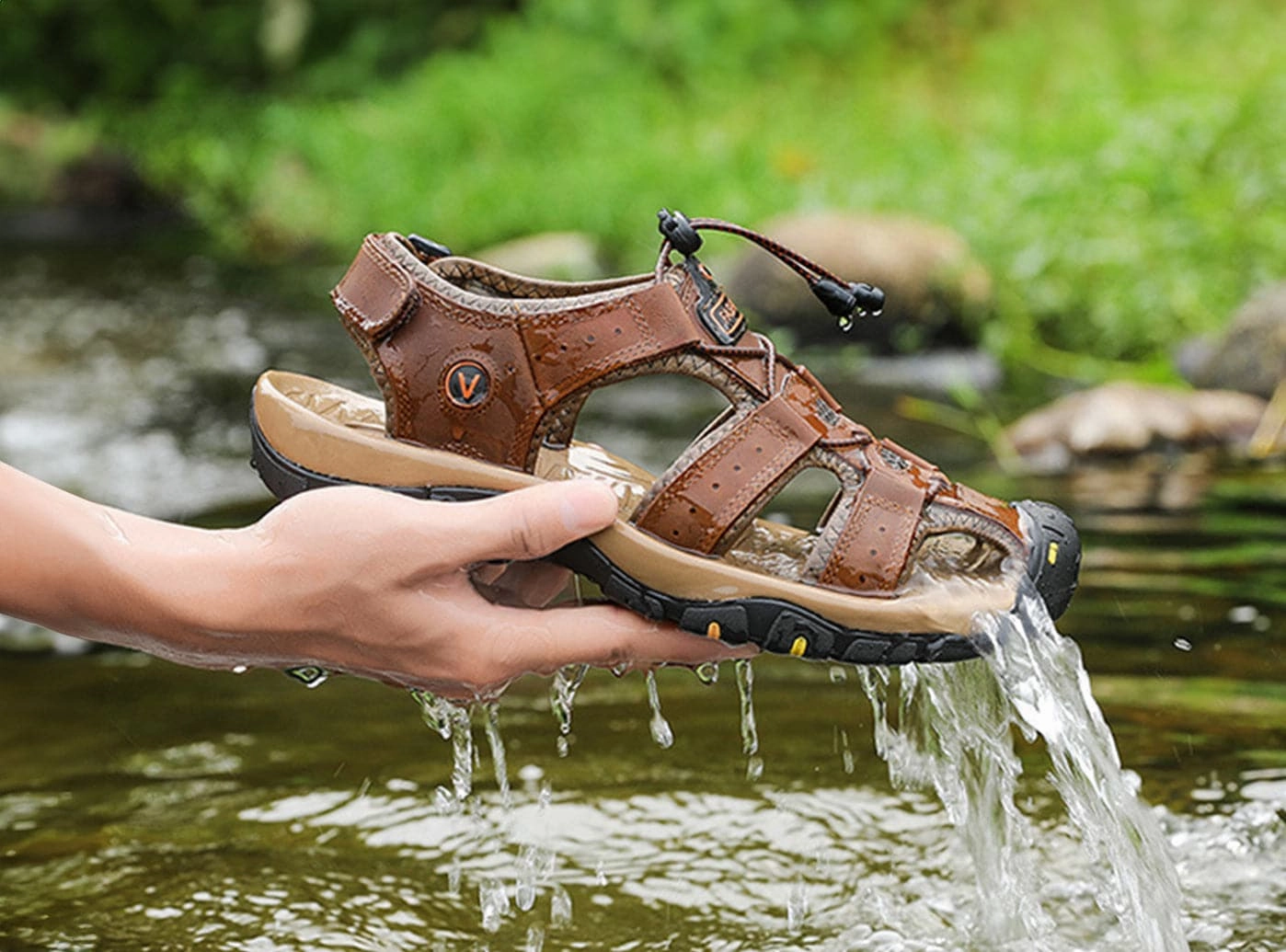 Comfort Sandals FitVille Men's TrekToe Sandals