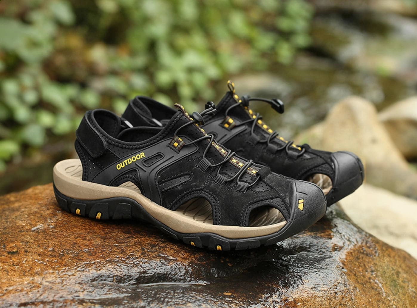 FitVille Men's TrekToe Sandals V2 Espadrilles Sandals