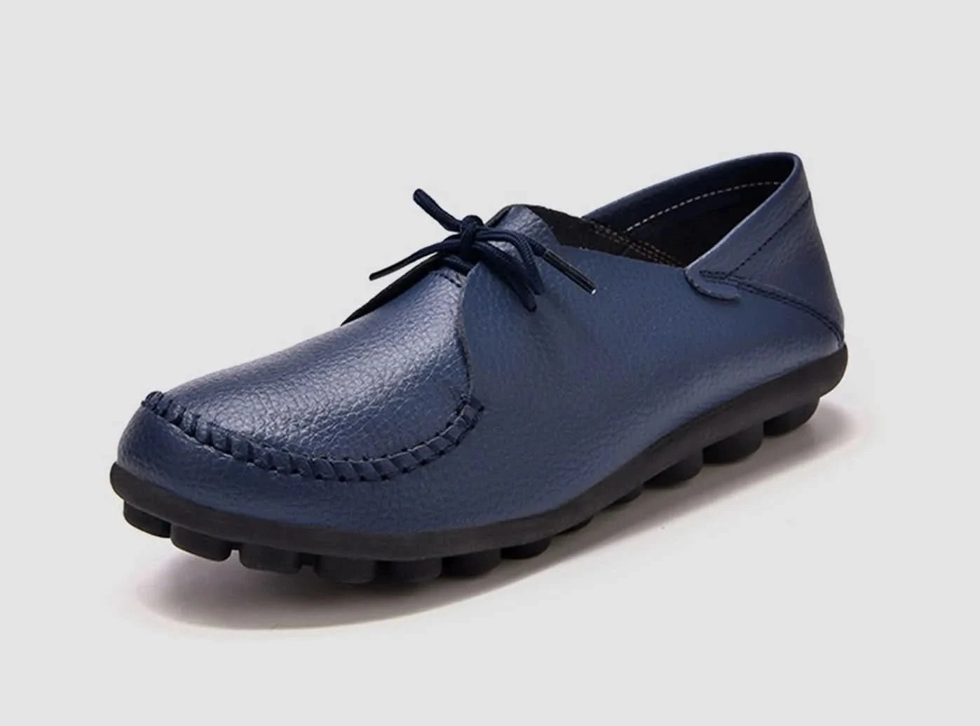 Leather Italian Loafers FitVille Women's Driving Loafers