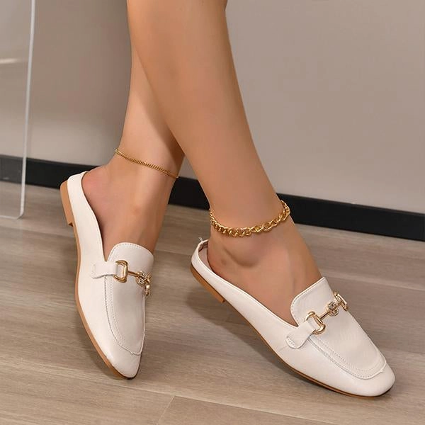 Slippers Sand Women's Fashionable Half Slippers with Metal Buckle 54205963S