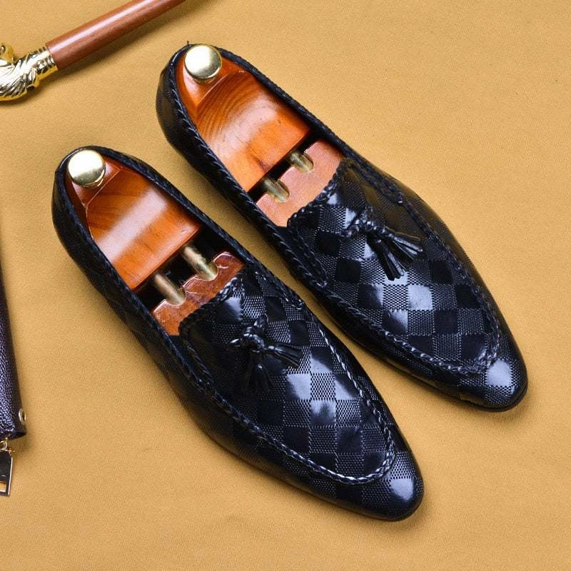 Formal Men's Shoes Genuine Leather Tassel Loafers Dress Shoes Loafers Types