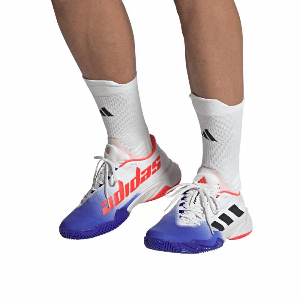 adidas Barricade Men's Tennis Shoe (Blue/Black) Adidas Tennis Shoes Cloudfoam