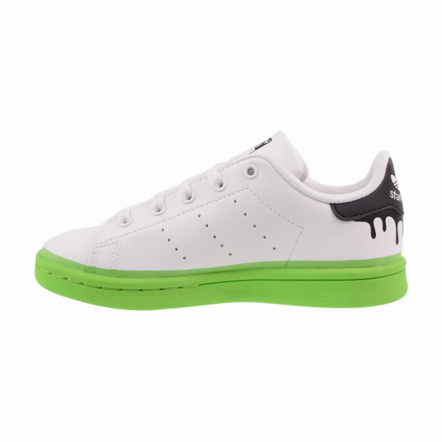 Adidas Stan Smith C Paint Drip Little Kids Shoes Cloud White-Solid Green Adidas Shoes Football