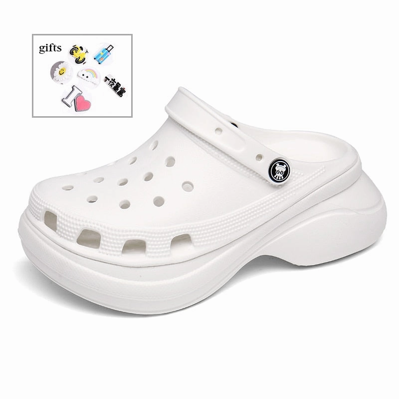 Flip Flops Shoes Online Amozae-Back to college Summer Women Clogs Quick Dry Wedges Platform Garden Shoes Beach Sandals Home Slippers Thick Sole Increased Flip Flops For Women