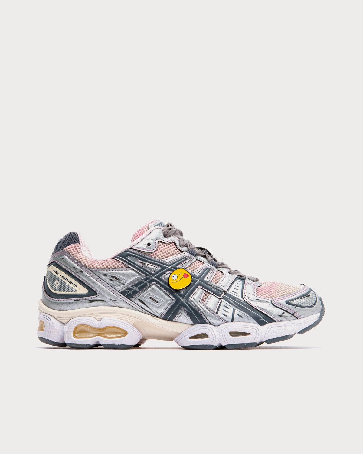 GEL-Nimbus 9 Grey / Winestained / Silver Low Top Sneakers Asics Gel Resolution 6 Tennis Shoe
