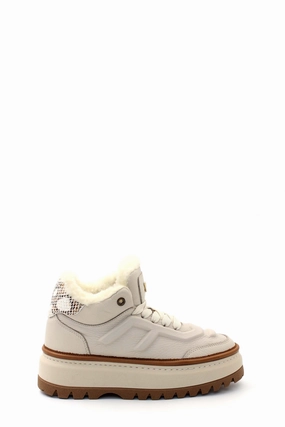 Javi Dominance Casual Shoes FST Genuine Leather Women's Casual Boot 409SZA3115 218-203-207 BEIGE - Poti