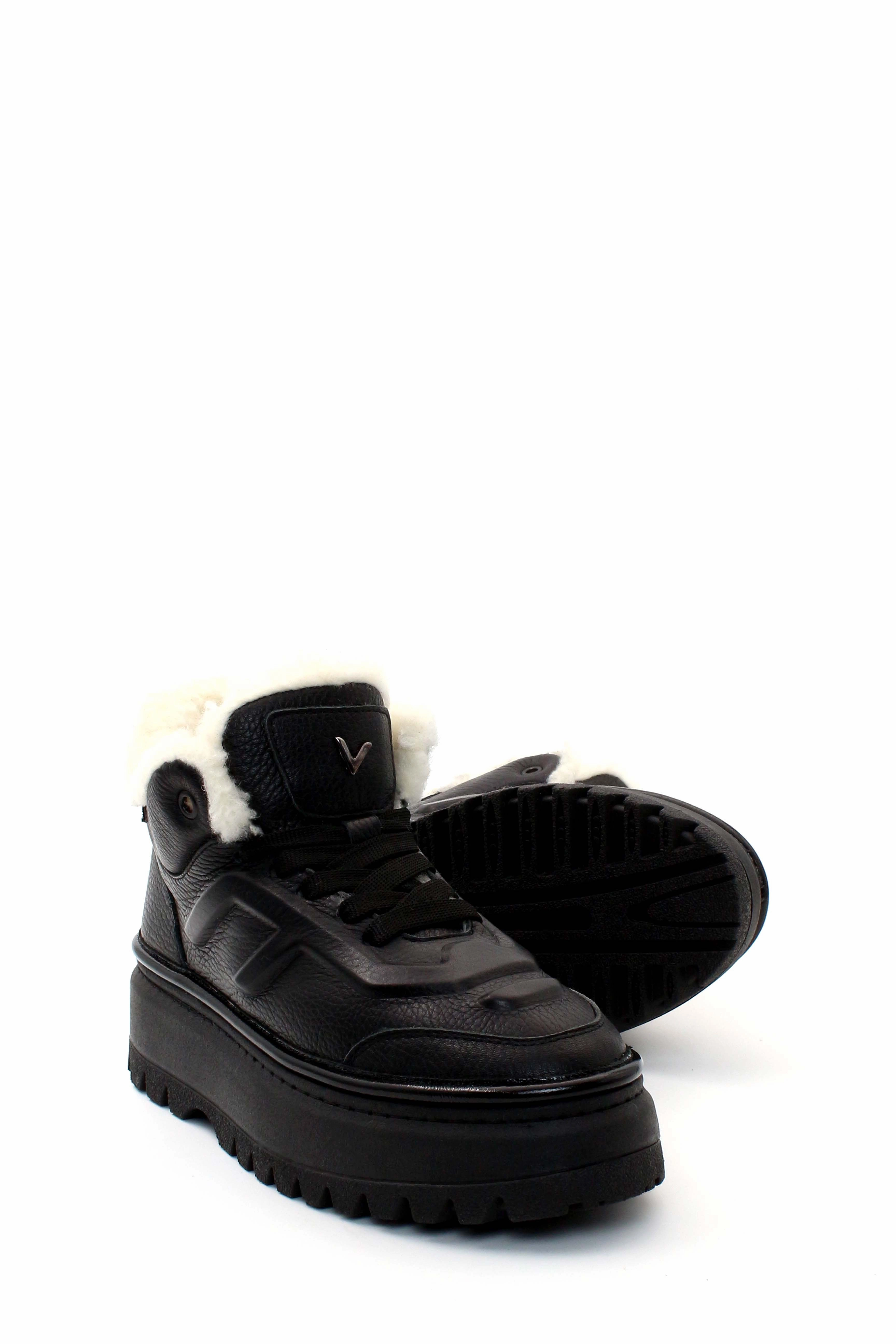 FST Genuine Leather Women's Casual Boot 409SZA3115 Black - North Vancouver 1970s Casual Shoes