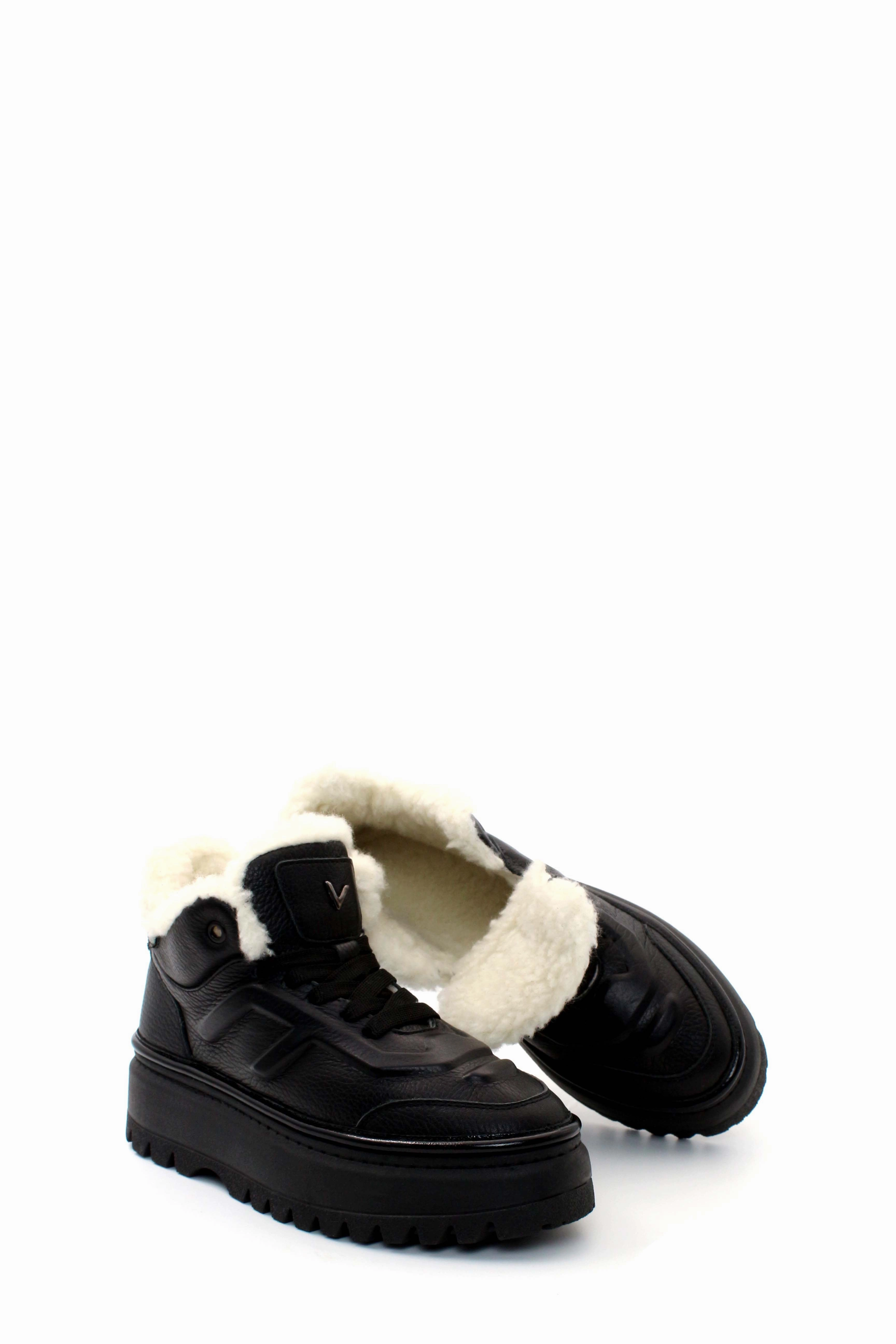 FST Genuine Leather Women's Casual Boot 409SZA3115 Black - North Vancouver Casual Zip Shoes