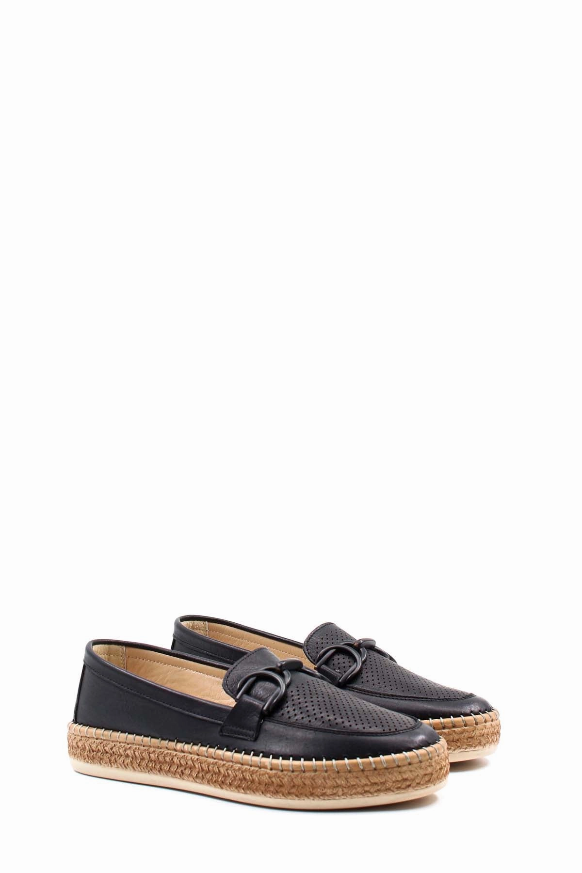 4e Casual Shoes FST Genuine Leather Women's Casual Shoes 135ZA1702 Black - Daytona Beach