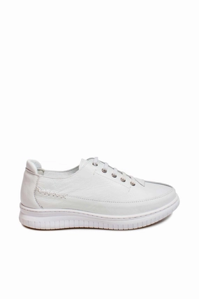 FST Genuine Leather Women's Casual Shoes 583ZA402 White - Huntington Beach Casual Workout Shoes