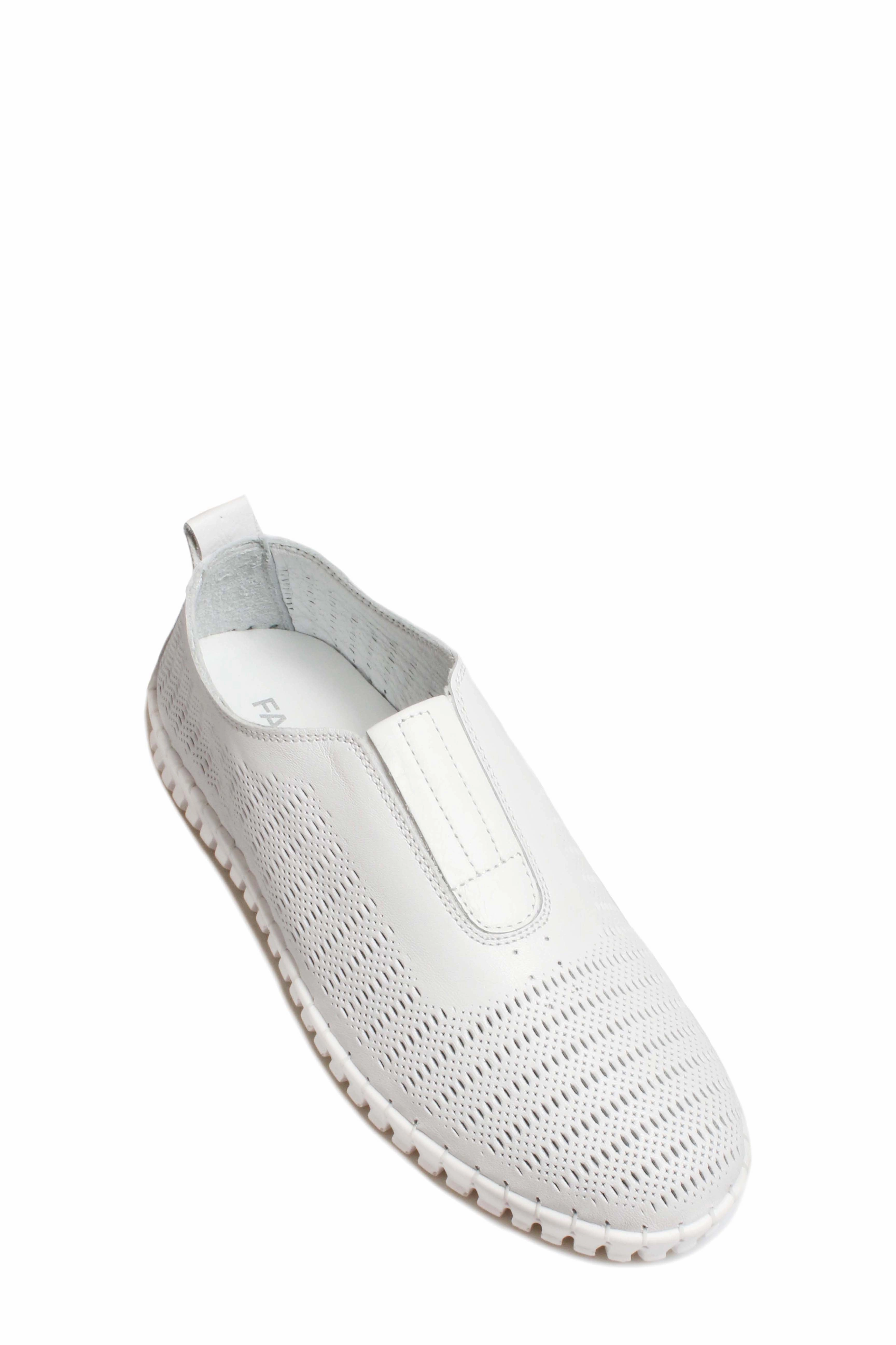 FST Genuine Leather Women's Casual Shoes 934ZA106LZR White - Catania Classy Casual Shoes