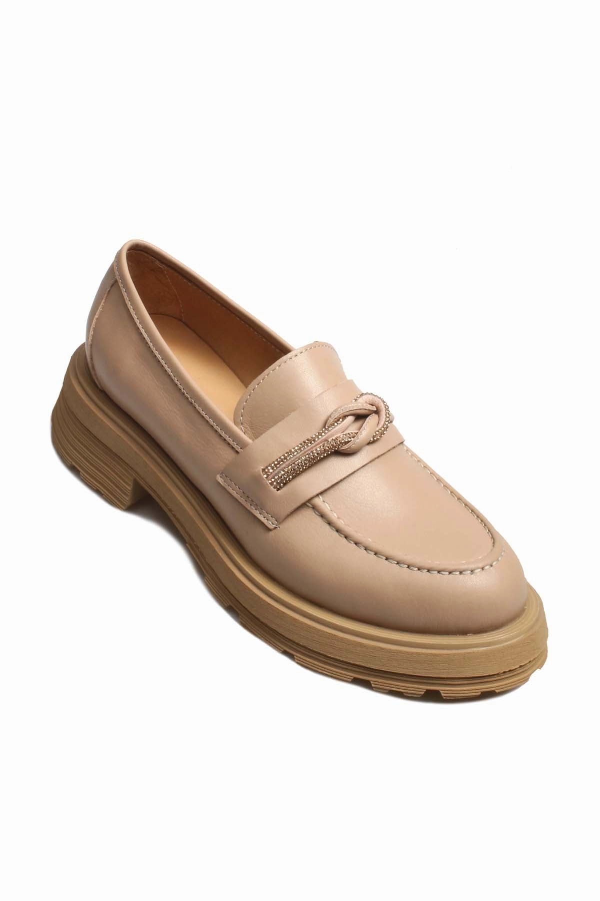 Cheap Casual Dress Shoes FST Genuine Leather Women's Casual Shoes 965ZA3100 Cream - Kettering